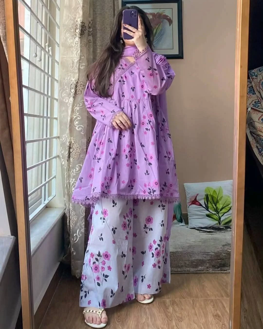 Cotton Print three piece